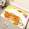 1pc Rilakkuma1 Print Area Rug - Soft, Washable Non-Slip Indoor Mat, Living Room, Home Office Decorative Rug,Office Decorative