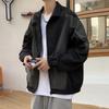 Men's Trendy Japanese-Korean Color Block Jacket - Spring/Autumn Casual Patchwork Design