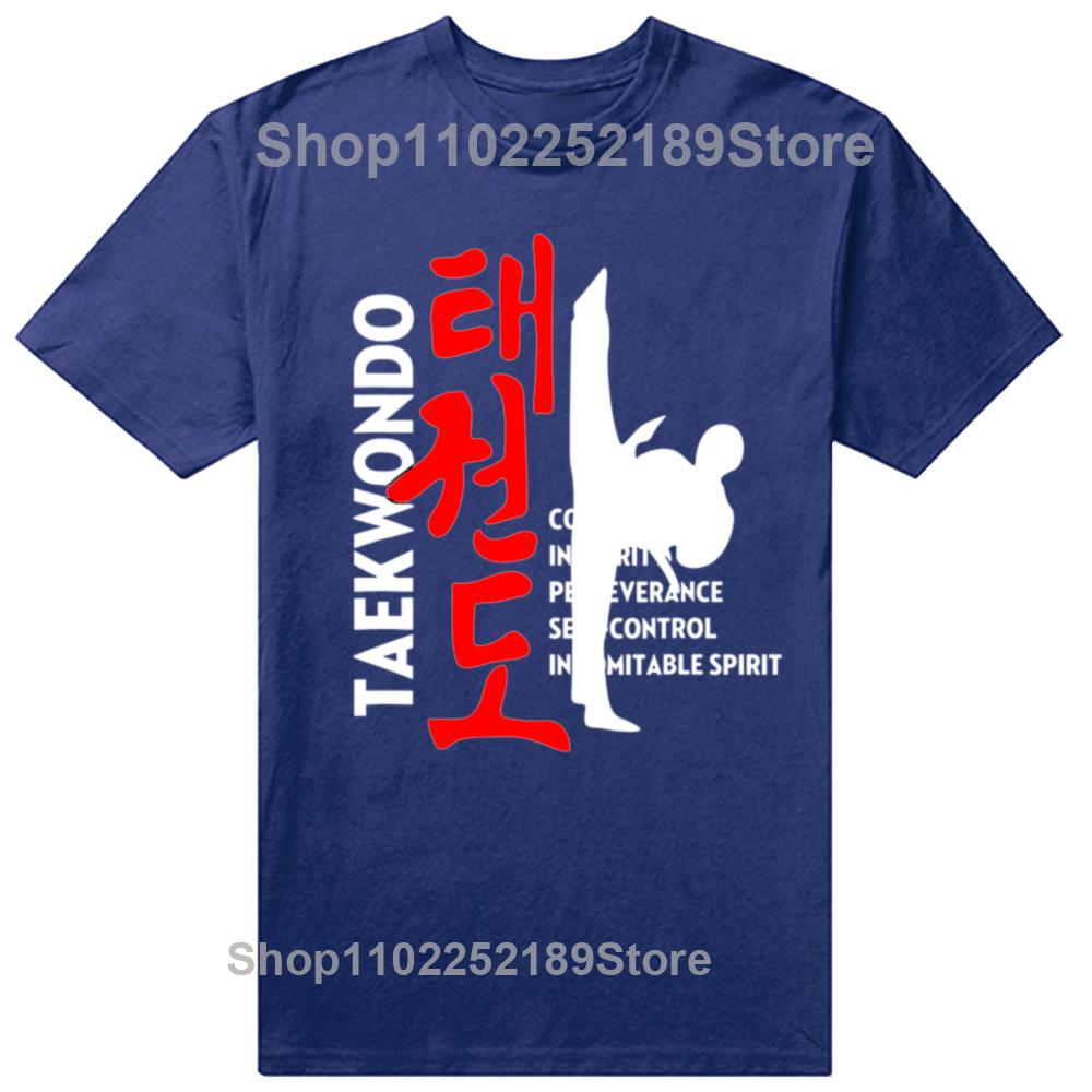Taekwondo Tae Kwon-Do Koreanische Kampfkünste Kickboxen T-Shirt Ästhetische Kleidung Vintage Kleidung Streetwear Herren T-Shirts Sport