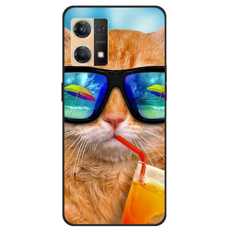 Für Oppo Reno7 4G Hülle CPH2363 Stoßfest Weiches Silikon TPU Rückseite für Oppo F21 Pro F21Pro Handyhüllen für Reno 7 4G Niedlich