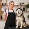 Dematting Comb for Dogs And Cats Double-Sided Pet Grooming Brush, Stainless Steel Cat Undercoat Rake, with Hair Remover Mats Non-Slip Handle