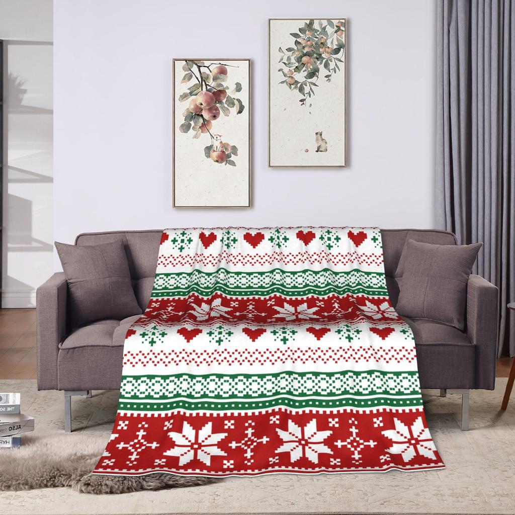 Christmas Gingerbread Pattern Pastel Pink Red Blankets Coral Fleece Plush Autumn Soft Throw Blankets for Sofa Outdoor Rug Piece