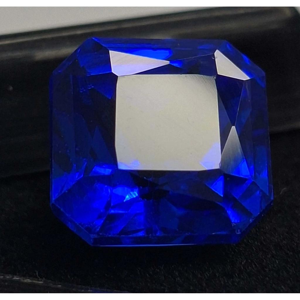 Asscher Cut Natural Royal Blue Sapphire 12-14 Ct Fabulous Certified Gemstone