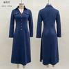 European and American new street trendy deerskin velvet long-sleeved button dress