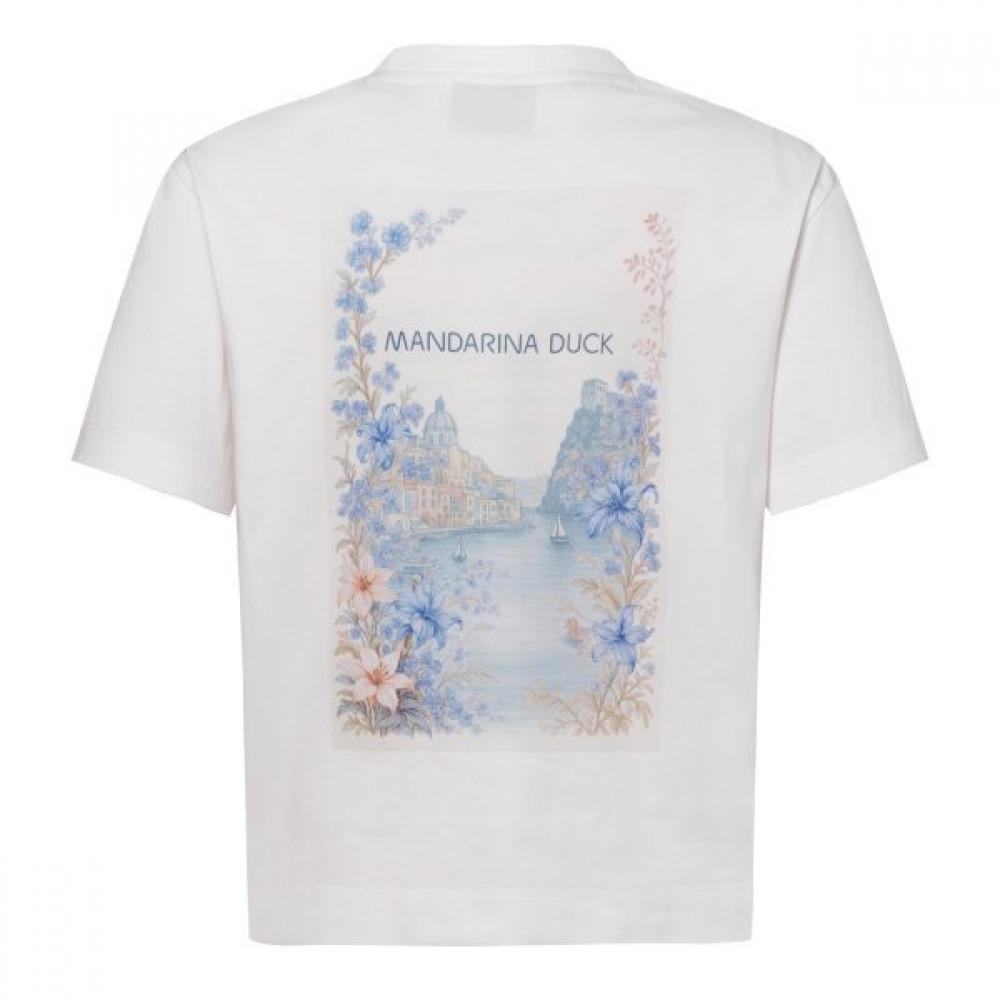 Mandarina Duck Women S BoTanical Graphic T ShirT h7S09978