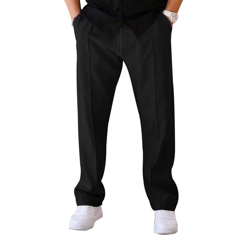 Men's Sports Trousers Casual Trousers Men's Solid Colour Versatile Fashionable Straight Trousers