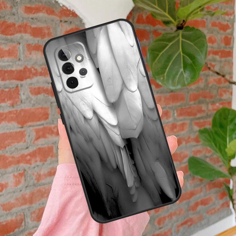 Angel Wings Heart Phone Case For Samsung Galaxy A54 A34 A14 A55 A35 A25 A15 A52 A32 A12 A51 A71 A13 A33 A53