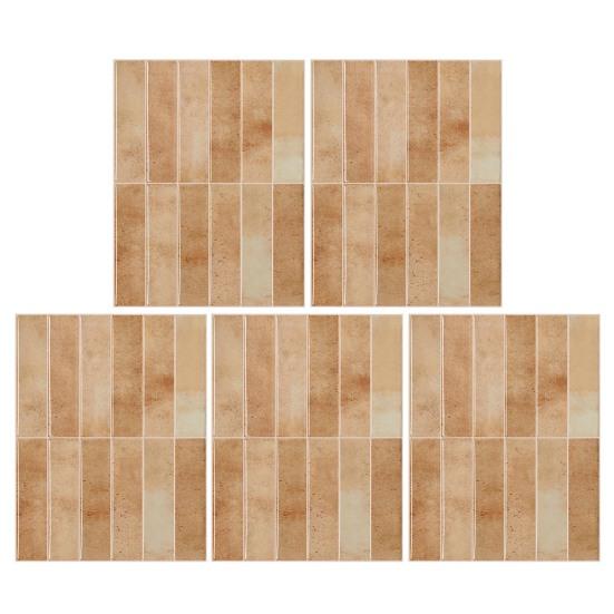 5 ks 3D Samolepka na zeď Samolepicí nástěnný panel Olupovací a nalepovací obkladová samolepka Vodotěsná tapeta pro dekoraci kuchyně a koupelny