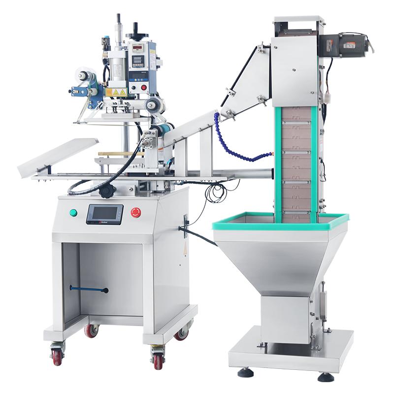 ZONESUN ZS-819R2A Automatic Sheet Feed Heat Press Machine Bottle Cap Hot Foil Stamping Machine With Cap Feeder