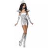 Halloween Costume Silver Alien Robot Uniform Skirt, Wind Sexy Stage Costume