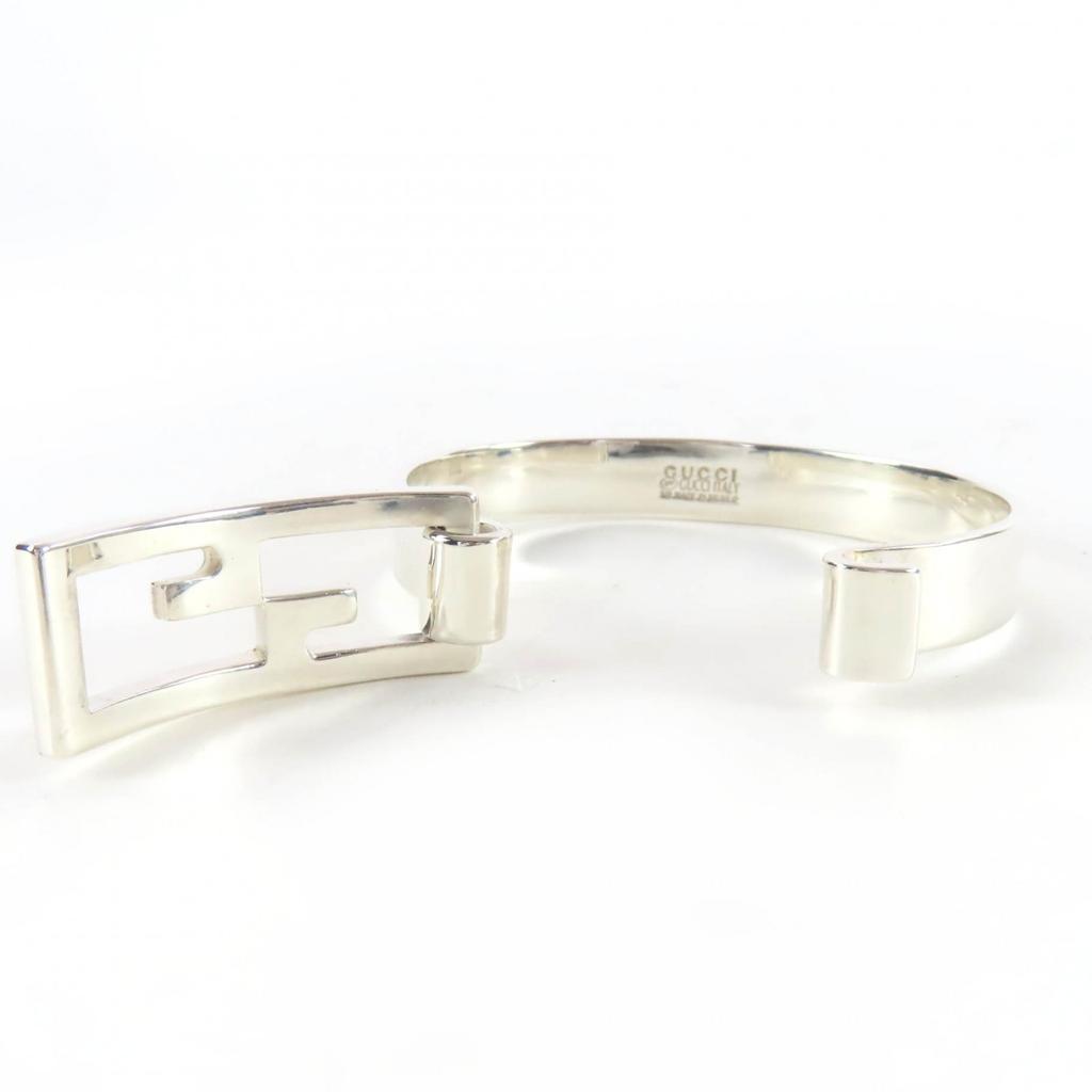 Great GUCCI bracelet GG Bangle Silver AG925 Women Used