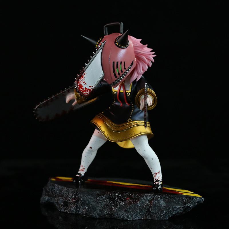 SPY×FAMILY Anya Forger as Chainsaw Man Anime Action Figure Toys 18CM no box