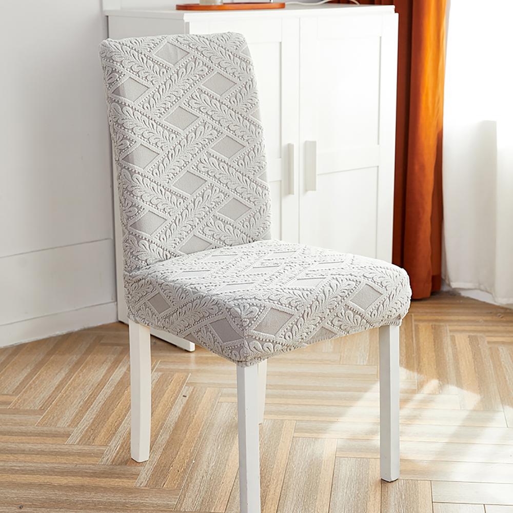 1/2/4/6 PCS New Jacquard Chair Cover Dining Room Stretch Spandex Chair Seat Cover Protector Case For Kitchen Wedding Banquet