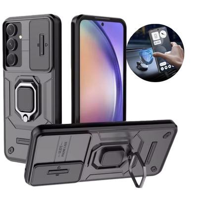 Slide Camera Protect Case For Samsung Galaxy A56 5G A26 A36 A15 A25 A35 A55 A34 A54 M15 M35 M55 A13 Hard Armor Ring Holder Cover