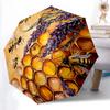 1pc Bee Honeycomb Umbrella That Opens  Closes Automatically  Perfect Gift with a Convenient Folding Mechanism 09