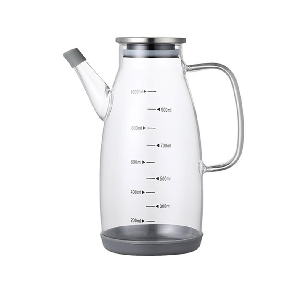 Rubber Base Cooking Oil Bottle Leakproof Soy Sauce Pot Glass Oil Cruet Container  Kitchen