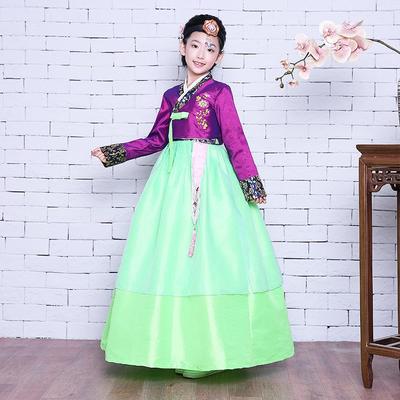 Children's Embroidery Hanbok Costume Korean Costume Student Performance Hanbok Festival Performance Dress