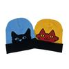 Autumn And Winter Cat Wool Hat Female Casual Versatile Cute Black Cat Jacquard Knitted Hat Couple Hat