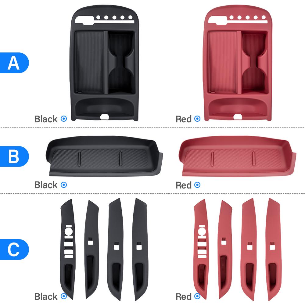 For Hyundai Tucson Nx4   Car Center Console Organizer Tray Armrest Storage Box Glass Lift Switch Silicone Cover