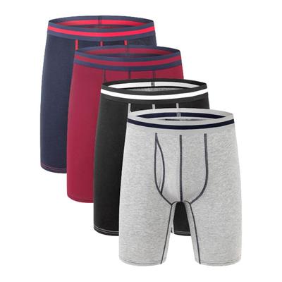 1 pièces sous-vêtements en coton à jambes longues pour hommes boxeurs shorts slips grande taille culottes plus caleçons culottes ML XL 2XL 3XL 4XL 5XL 6XL