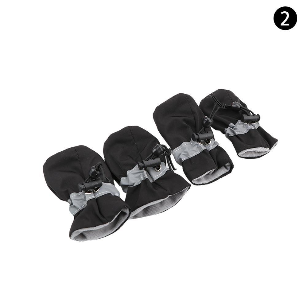 

Обувь для собак с мягкой подошвой, 4 шт., модная нескользящая обувь для щенков, водонепроницаемая, мягкая, для ухода за лапами домашних животных, аксессуары для домашних животных Size 2 чёрный