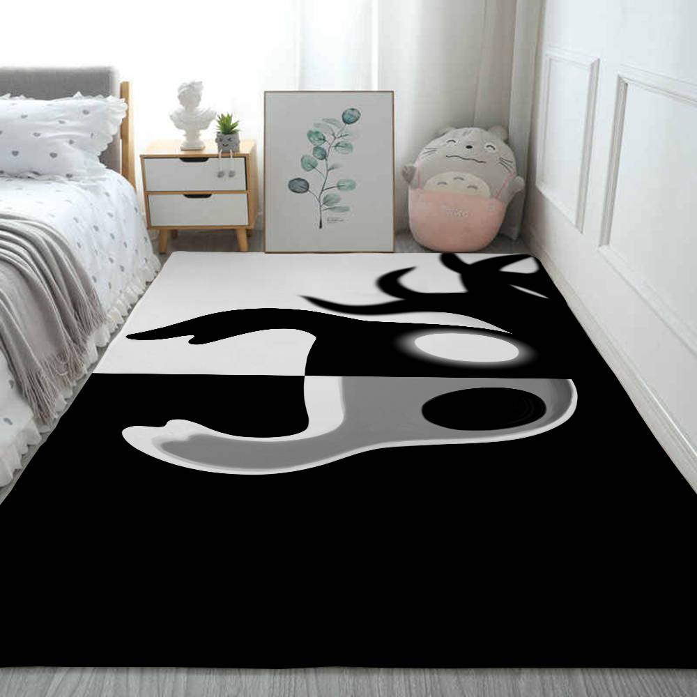 Hollow K-Knight Floor Mat Printed Flannel , Suitable For Bathrooms, Kitchens, Entrances, And Other Decorate Home