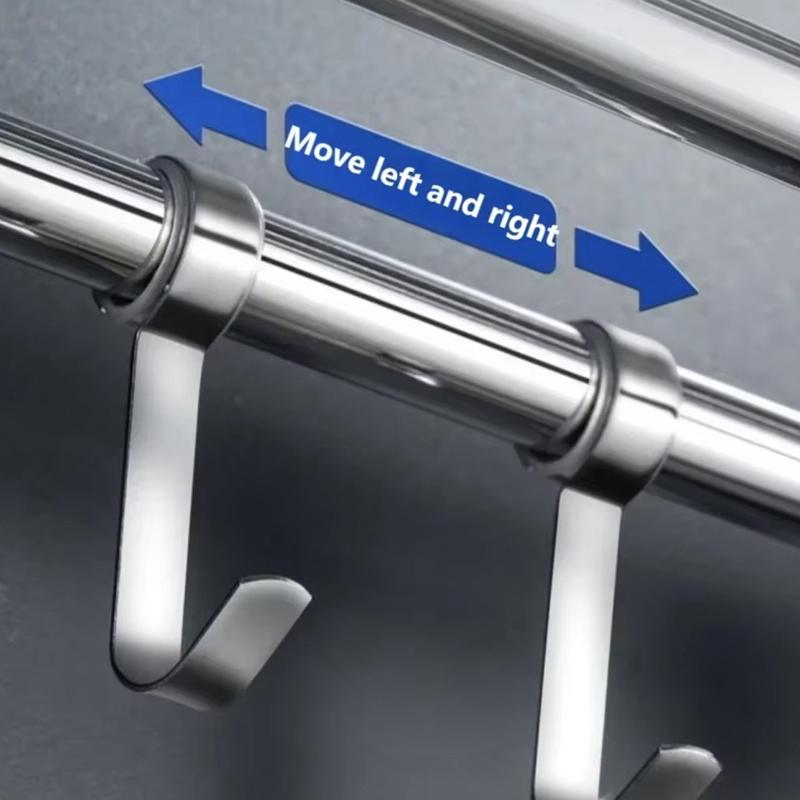 Stainless Steel Towel Rack 40cm 50cm 60cm 80cm Strong Bathroom Wall Shelf Organizer for Home Toilet Hanging