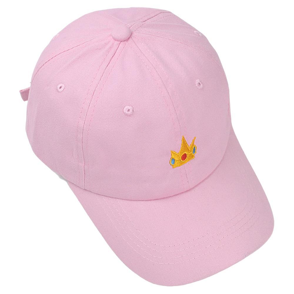 Crown Embroidered Baseball Cap Princess Peach Girl Hat Rosalina Dad Cap Spring Summer Beach Women Comfortable Sun Hat