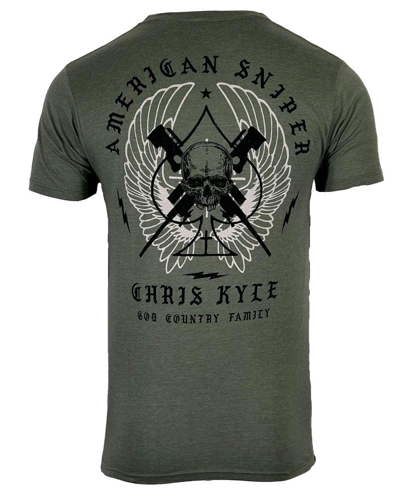 

Футболка унисекс в стиле Howitzer Chris Kyle Spade в стиле милитари Grunt