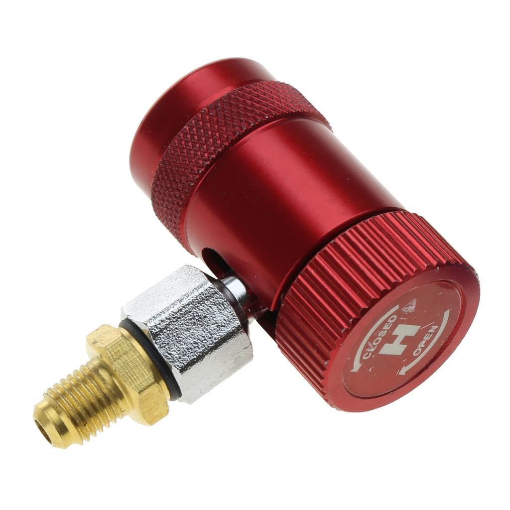 Pair A/C Air Condition Quick Coupler Adapter High Low Manifold Connector R1234YF Brass AC Manifold Gauge