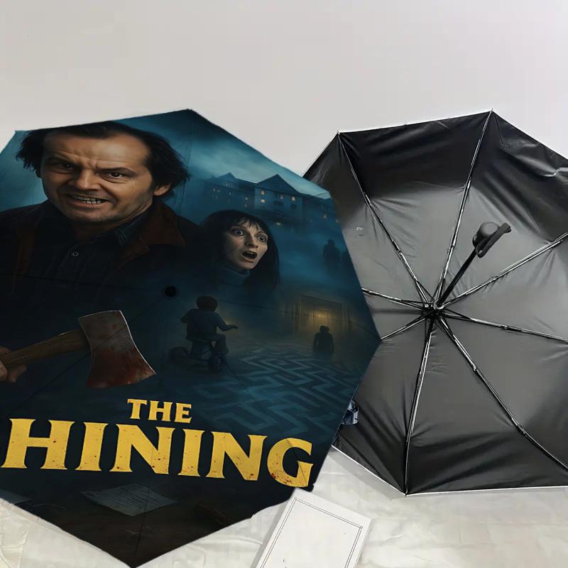 1pc The Shining Automatic Open/Close Umbrella Compact Folding Umbrella with 8-Rib Shaft lightweight esign, for Women/Men1167A