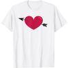 VERLIEBTES SYMBOL AMORPFEIL UND VON LIEBE GETROFFENES HERZ T-Shirt(2)