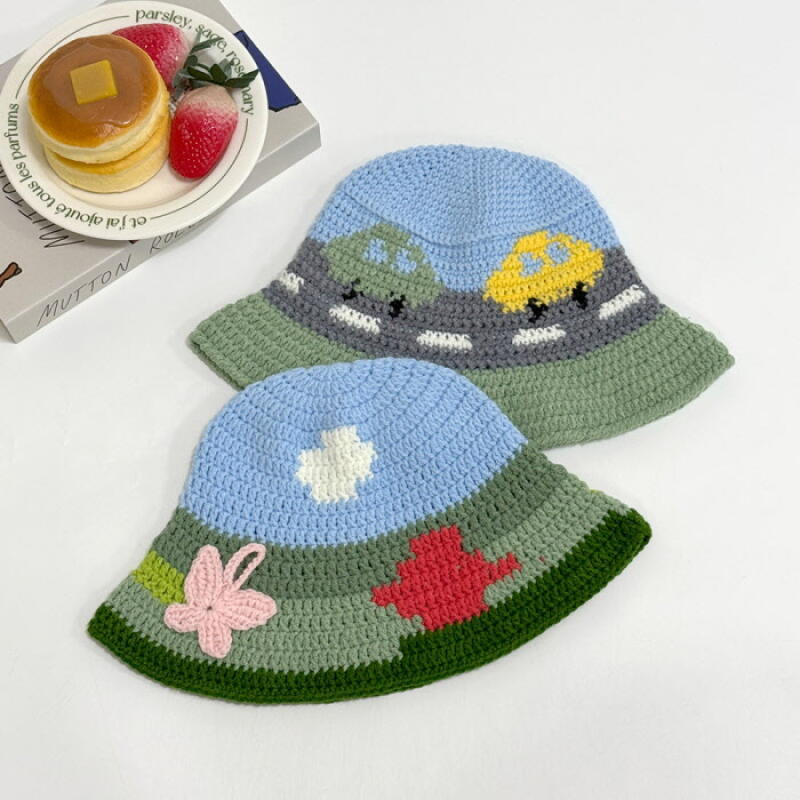 Women's Knit Bucket Hat Baby Knitted Hat