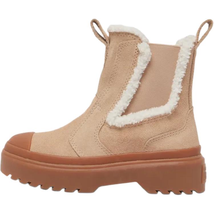 Converse Chuck Taylor All Star Lugged Chelsea Boot PS Warm Quarry Kids Sneakers Tan Egret Gum A09258C