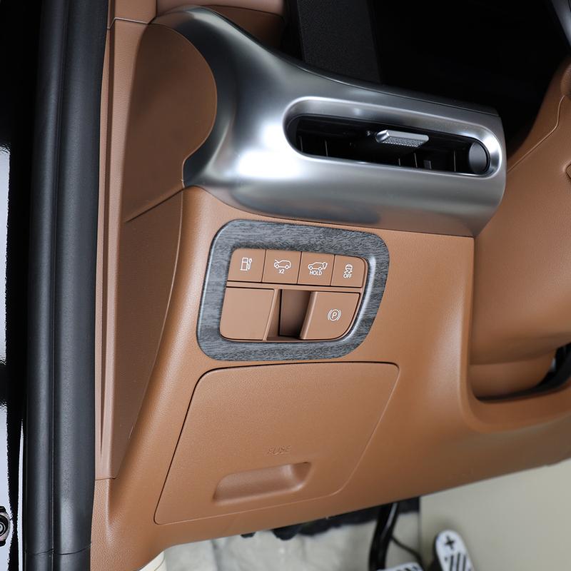 For Hyundai IONIQ 9 Accessories Carbon Fiber Headlight Adjustment Button Cover Automotive Interior Decoration Accessories LHD