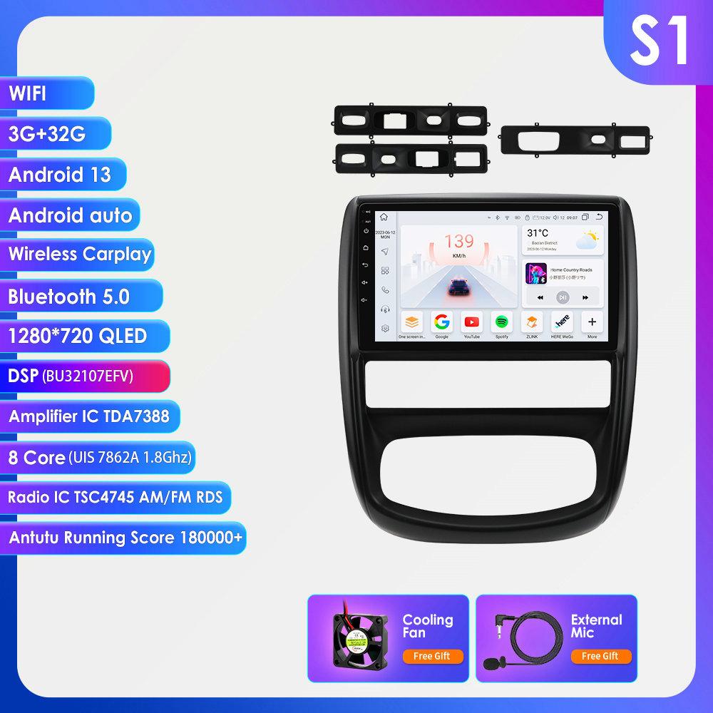 

Ossuret Intelligent Android Car Radio Player audio for Renault Duster 2010 - 2015 Nissan Terrano 3 2014-2022 wireless Carplay 2din GPS Multimedia S1 8Core 3G 32G