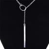 Damen Persönlichkeit Einfach Atemberaubend Goldener Stab Kreis Lariat Halskette Schmuck