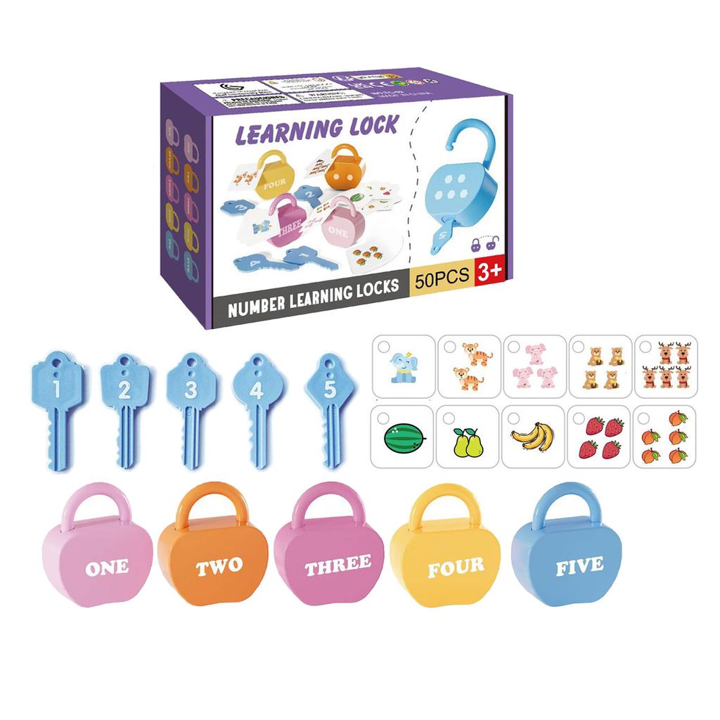 Montessori Counting Game for Preschool Children Fruit Animal Learning Hand Game Number Matching Toy Set for Kids