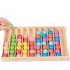 Ordinamento di Sfere di Legno Colorate - Riconoscimento dei Colori, Abilità Motorie Fini e Pensiero Logico per Bambini - Gioco di Abbinamento con Sfere Arcobaleno