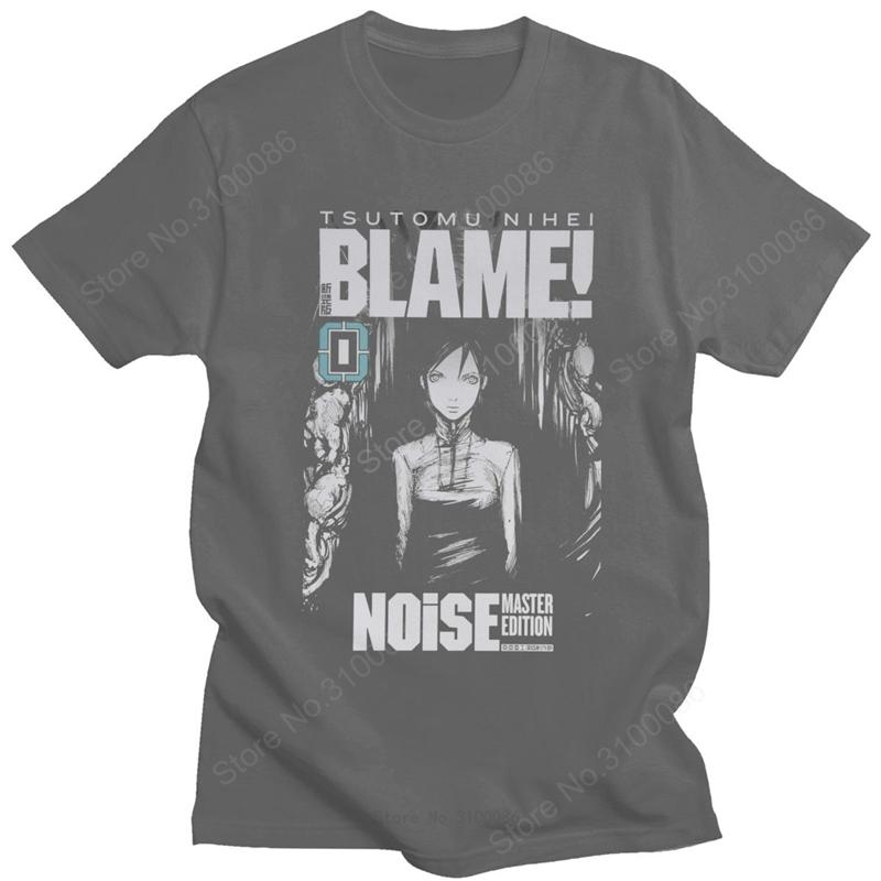 Anime Manga Blame Zuru T Shirt Men Short Sleeved  Cotton Streetwear T-shirt Sidonia Heavy Industries Tee Nihei Tsutomu Tops