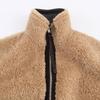 Original Winter Jacket Double-Sided Fur Jacket Women's Loose Fit Long Sleeve Zipper Outerwear Coats Jacket Women