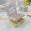 Jewelry Organizer Storage Box With Floral Pattern For Home And Travel