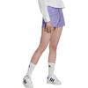 Adidas Originals Linen Shorts Breathable Comfortable Striped Mid Waist Drawstring Sports Shorts Women Shorts Purple HC1936
