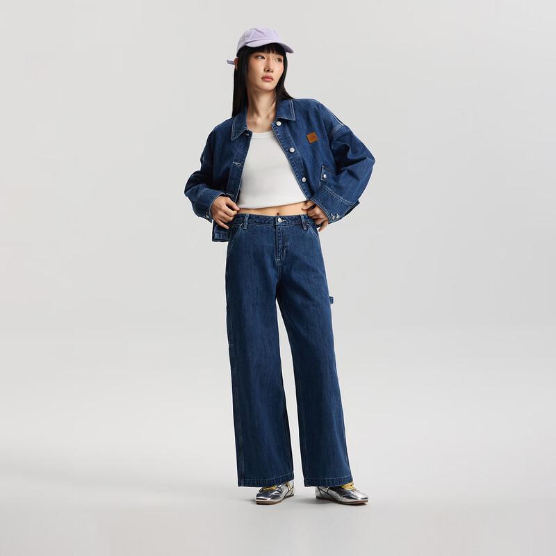 Lee Loose Fit Lapel Short Denim Jacket