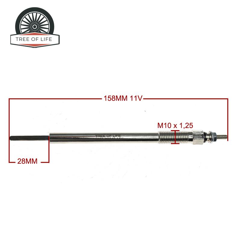 4x 11V Dual Core Heater Glow Plugs For TOYOTA AURIS E15 2.0 2.2 D 2007-2012 RAV III IV 2006+ 19850-26022 19850-0R022 1985026010