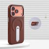 Luxury Rotation Holder Shockproof Leather For MagSafe Case For iPhone 17 Pro Max 16 15 14 13 Magnetic Wireless Charging Cover