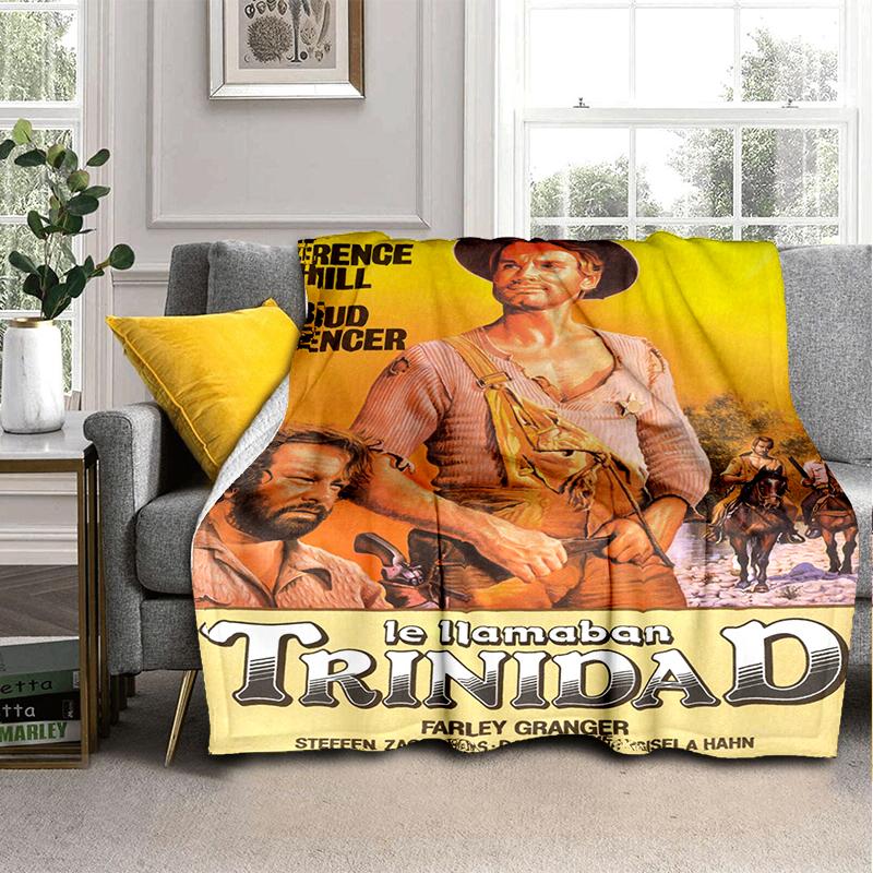 Bud Spencer Terence Hill Wirft Wirft Decke für Kindersofa Reise Wandern Picknick Beding Super Weiche Flanelldecke Geburtstagsgeschenk