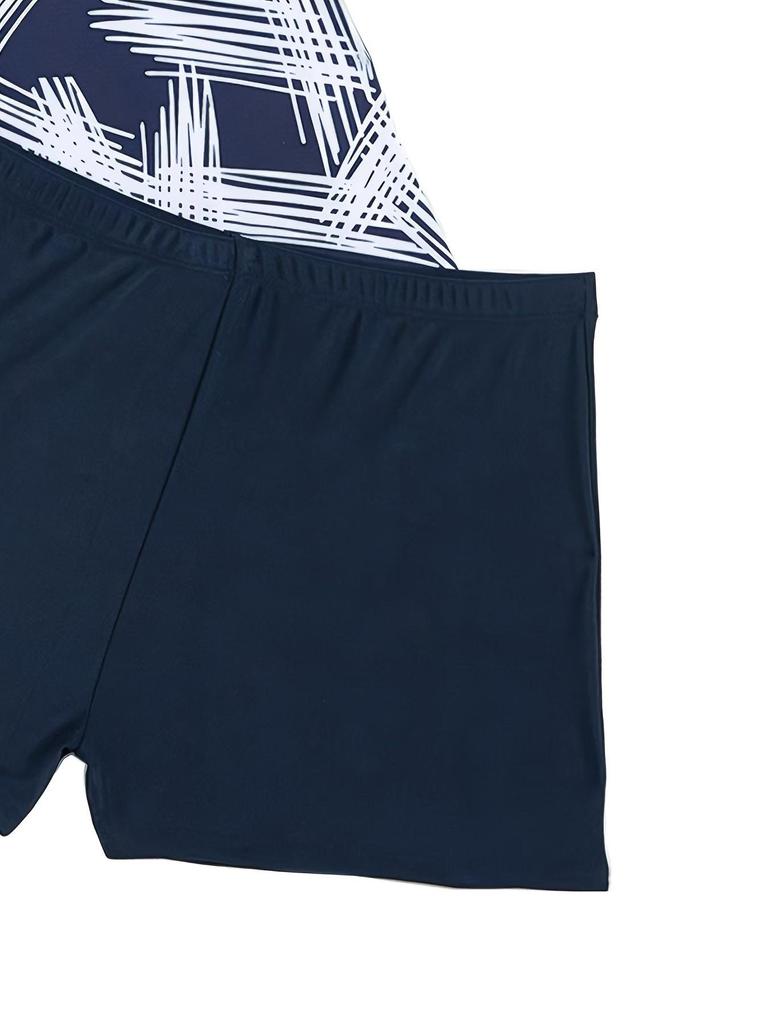 2026 European & American Plus-Size Striped Split Skirt Bikini Bottoms for Women