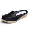 Fashion New Women's Wedge Shoes Female Round Toe Hollow Out Casual Half Slippers Moccasins Leisure Ladies Slip on Sneakers Mules