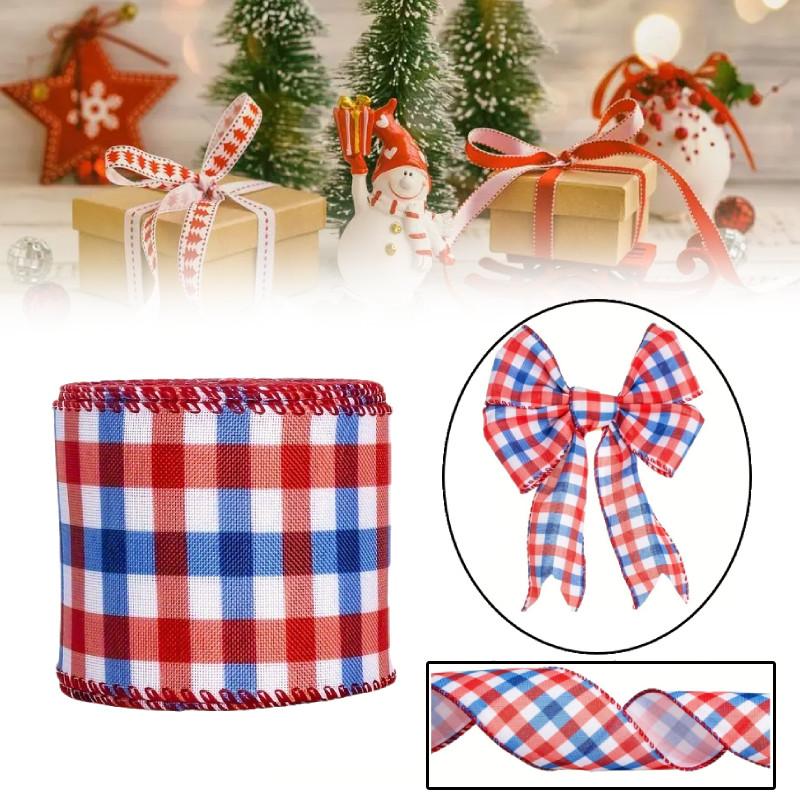 Creative American Flag Red Blue White Ribbon For Independence Day Decorations